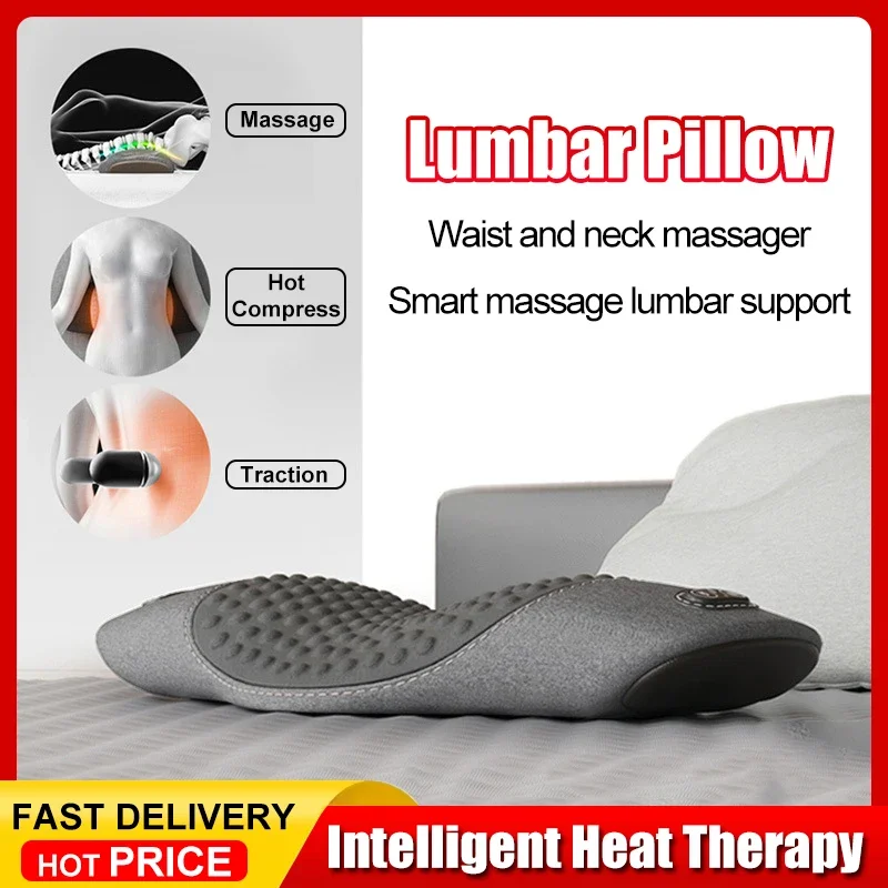 

Waist Pillow Back Massage Protection Pad Massage Lying Flat Waist Relief Waist Support Heating Vibrating Back Massager