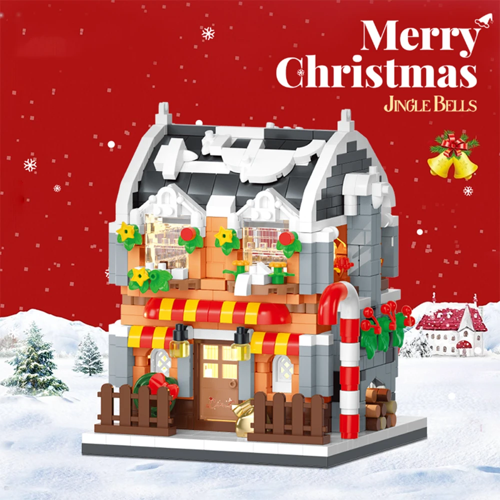 ToylinX City block Seria Christmas House Model architektoniczny Zabawki z klocków Prezenty urodzinowe i świąteczne mają wartość kolekcjonerska