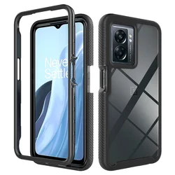 Hybrid Rugged Armor Shockproof Case For OnePlus Nord N300 N20 SE N200 10T 5G TPU Frame Hard Plastic Transparent Back Cover