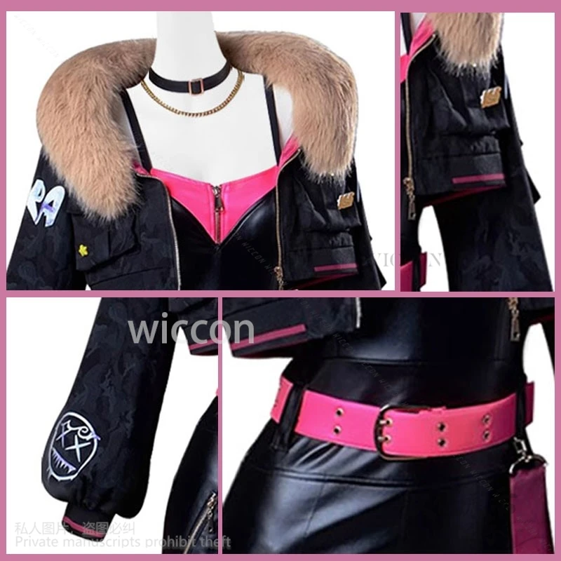 أنيمي لعبة PJSK مشروع Sekai الملونة المرحلة الجديدة الترا C مخصصة Azusawa Kohane هالوين لوليتا موحدة كوس فستان الباروكات