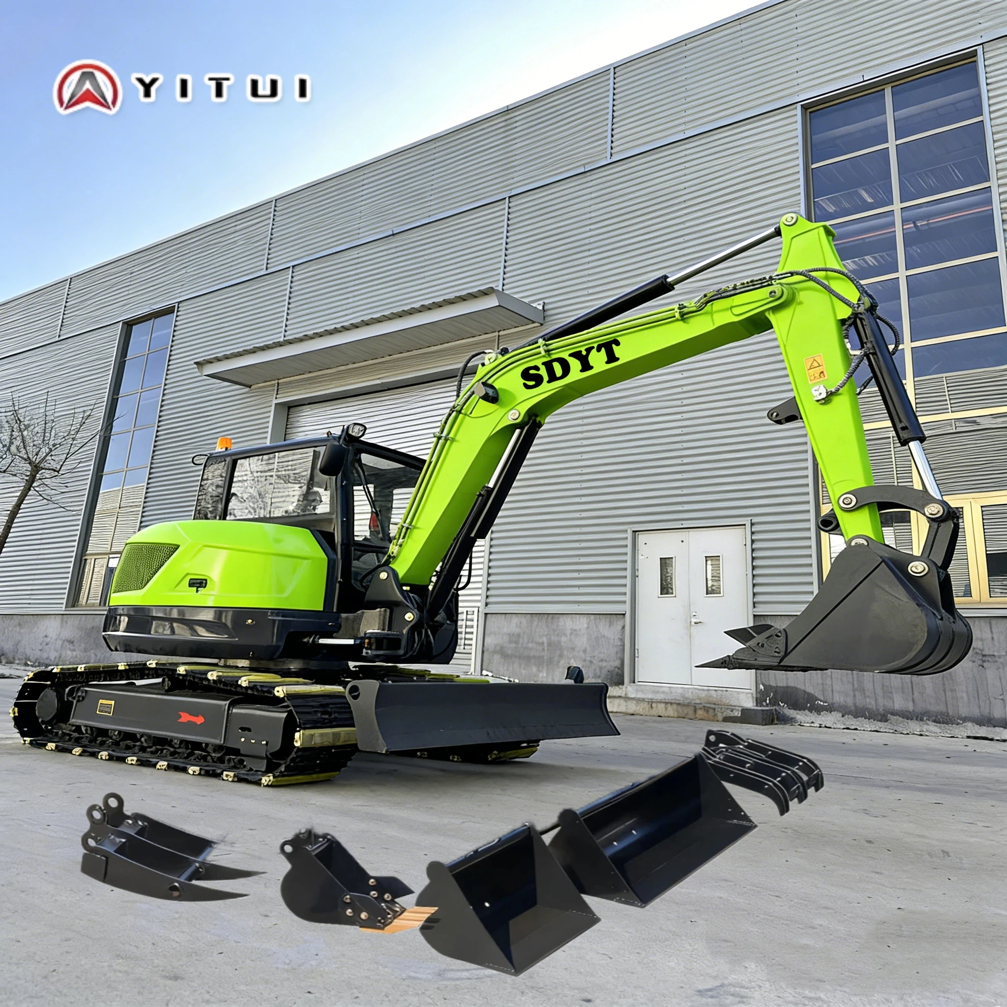 Mini Excavator 1.2 Ton Direct Sales Large Arm Side Swing Engine Multifunction For Gardens And Farms Customized