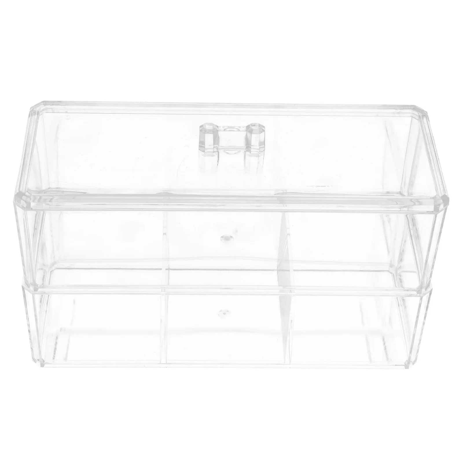

2-Layer Large Capacity Transparent Makeup Puff Holder Storage Box Organizer For Sponge Powder Jewelry Portable Beauty