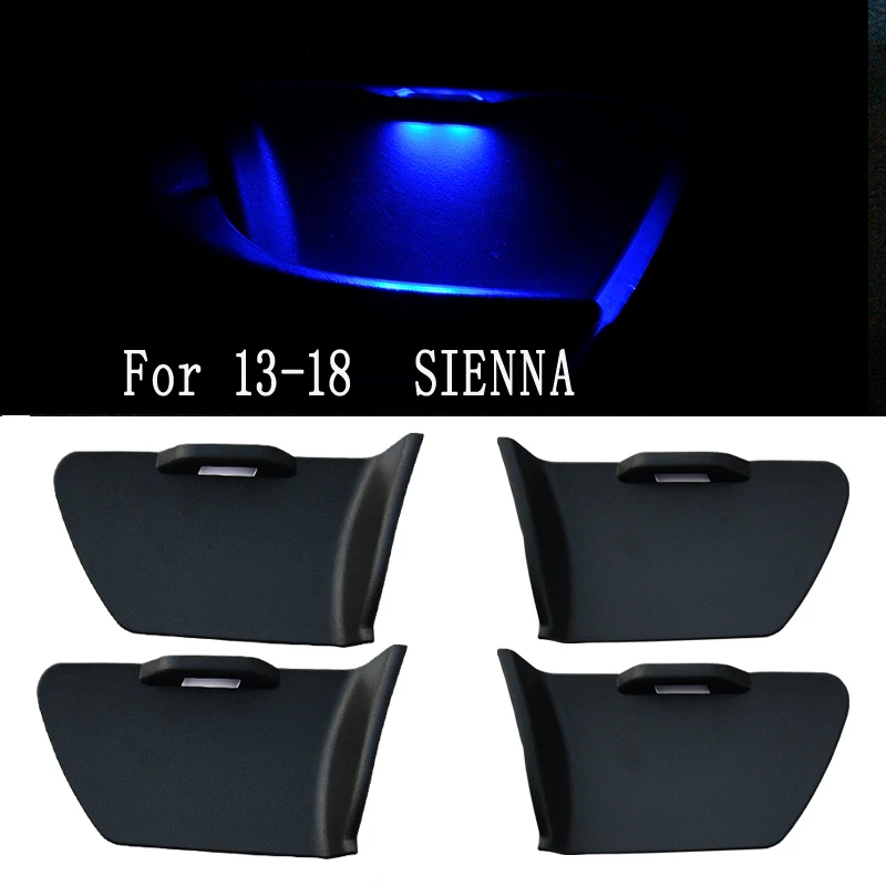 Door Bowl Atmosphere Light For 13-18SIENNA rgb Interior LED Blue Car Door Bowl Handle Frame Light For SIENNA