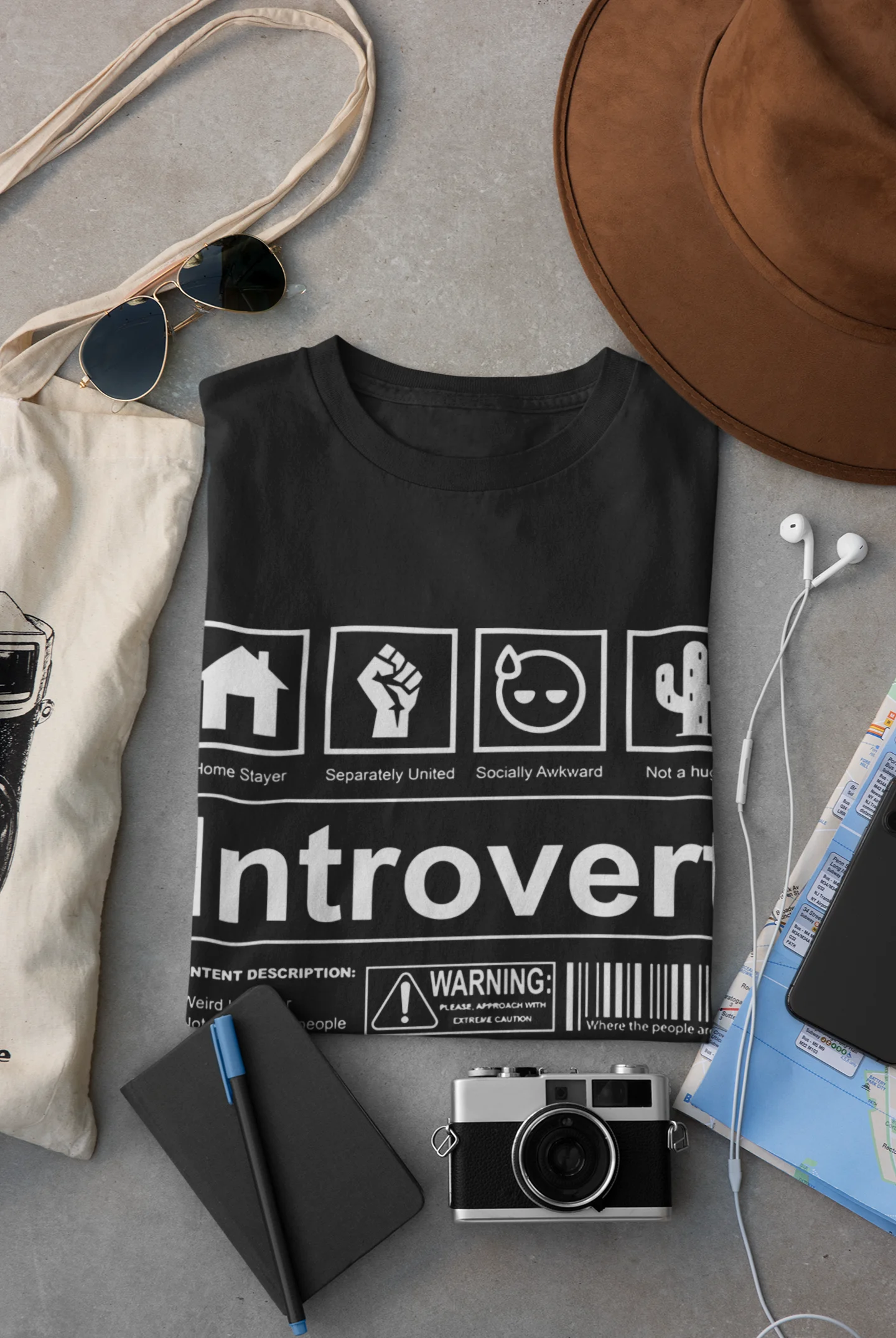 Introvert Logo T Shirt Humor Introverts Joke Introverted Gift Tops Casual 100% Cotton Unisex Oversized O-neck T-shirts EU Size