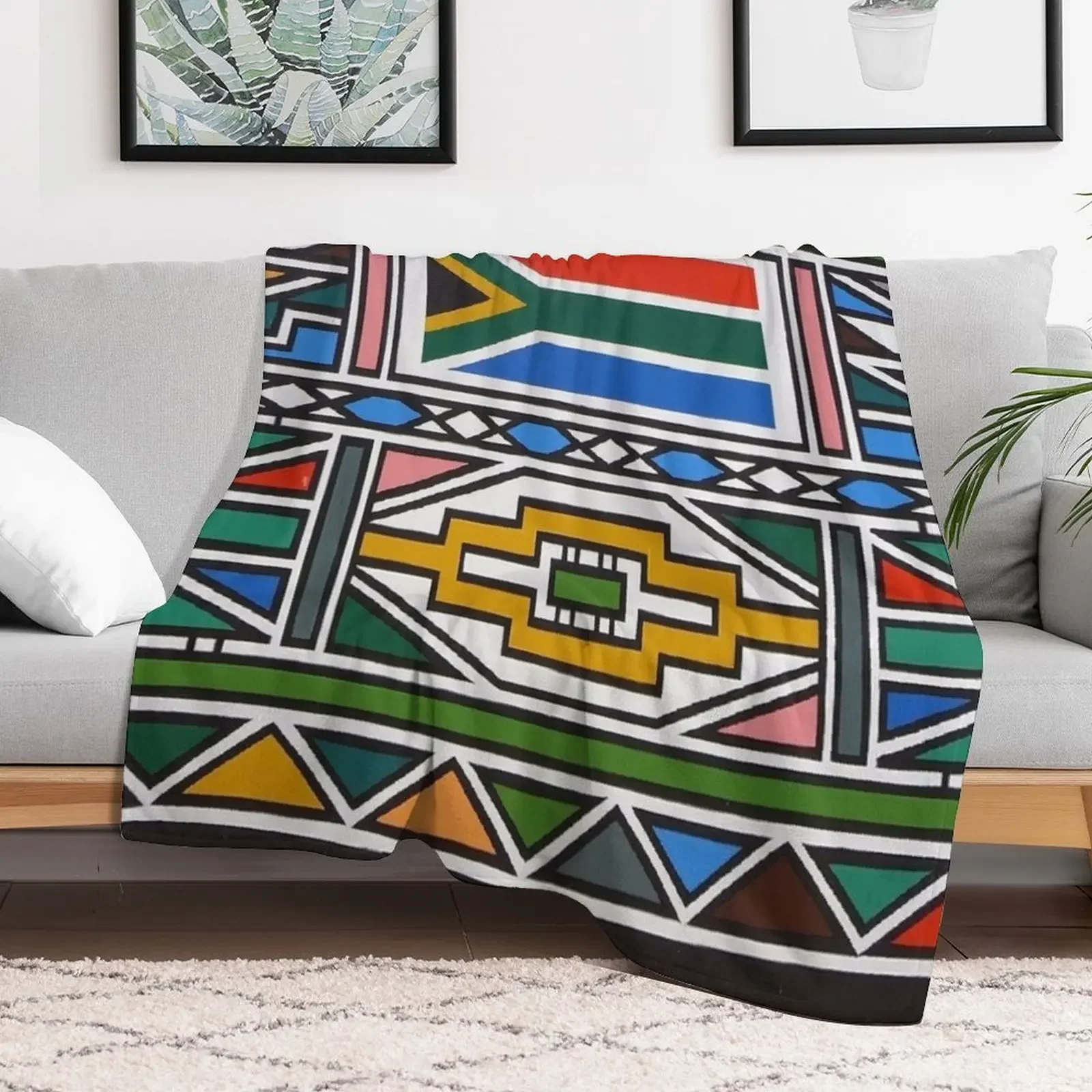 Ndebele Africa design Throw Blanket Moving warm winter Blankets