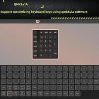 Y3NC GMK26 2.4Ghz Numpad Wireless Mechanical Numeric Keypad 26 Key 3Modes USB with Backlits for Efficient Data Entry