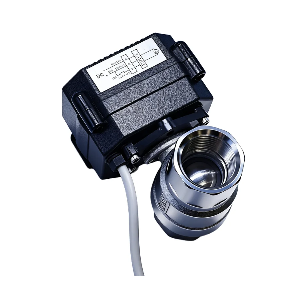 Válvula atuadora elétrica 2 vias 24 volts ac 220 ss304 válvula de esfera motorizada com três braçadeiras válvula de esfera elétrica de 3 vias