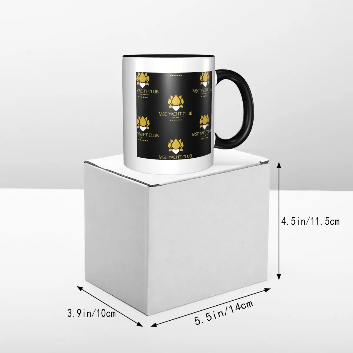 MSC Yacht Club Logo Design Cap Mug مضحك أكواب القهوة السيراميك أكواب الشاي كوب حليب درينكوير هدايا للأصدقاء #5