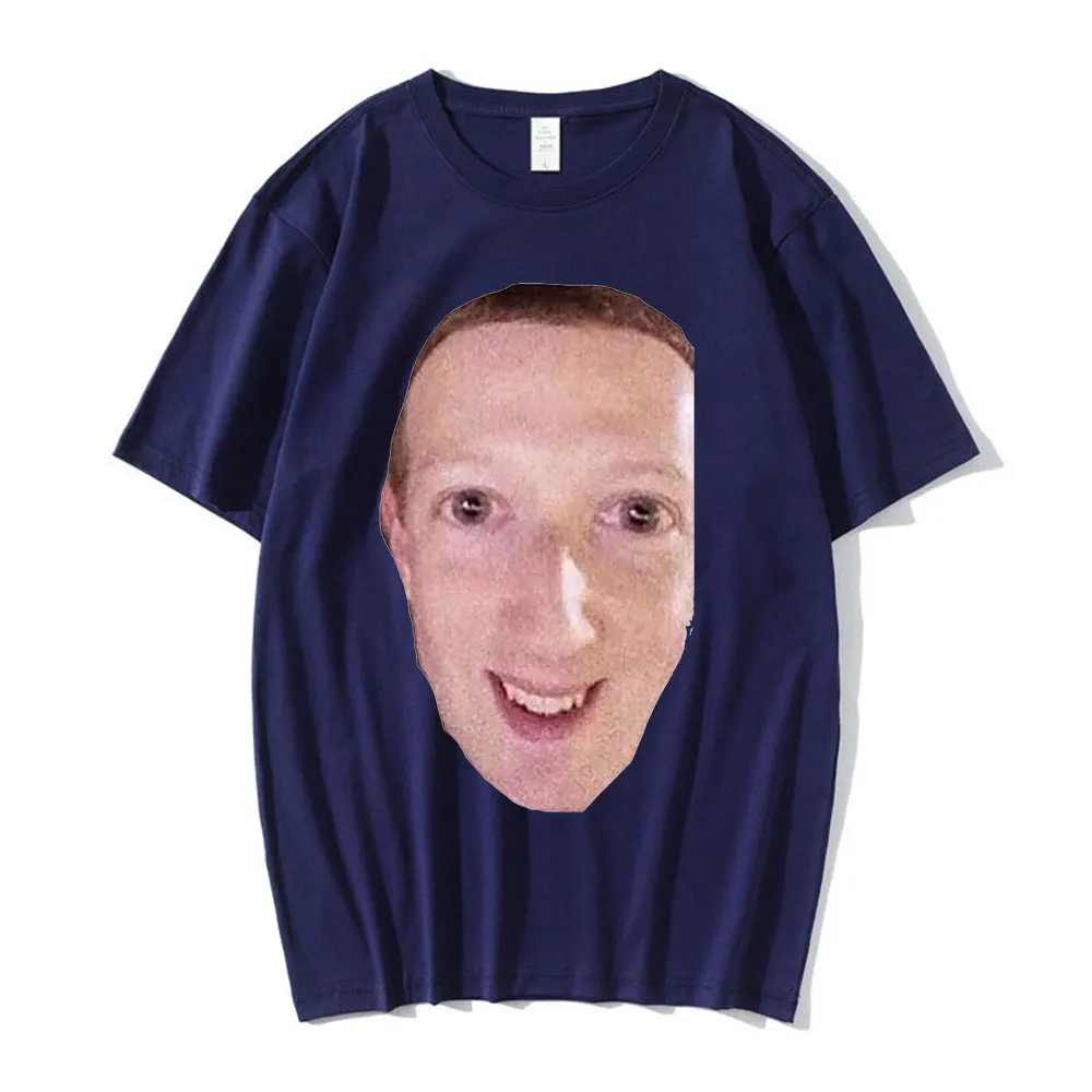 Cursed Zucc T Shirt 100% Pure Cotton Funny Cursed Meme Mark Zuckerberg Graphic Short Sleeve T Shirts Plus Size Tops Streetwear