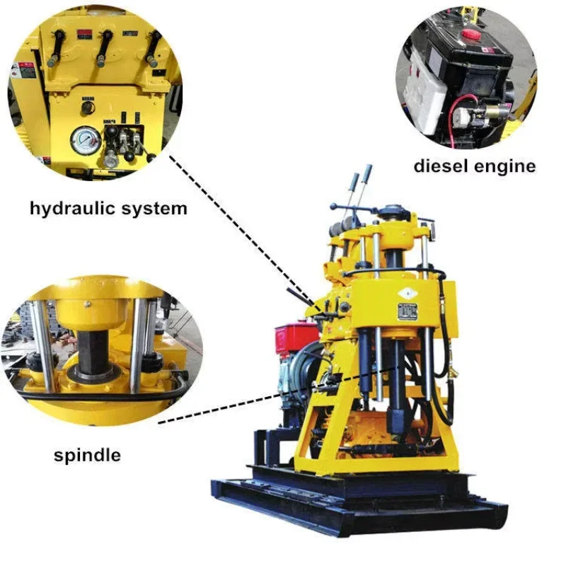 2025 New Design Hydraulic Mini Price Borehole Water Well Portable Rig Soil Investigation Diamond Core Drilling Machines