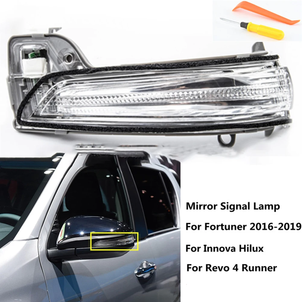 Для Toyota Hilux боковое зеркало указатель поворота замена автомобильного фонаря для Toyota желтый 12 В 81730-0K080 ABS черный