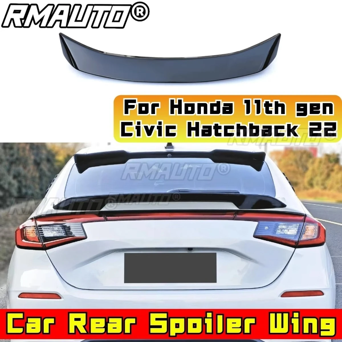 

Car Rear Trunk Spoiler Wing Body Kit for Honda 11th Gen Civic Hatchback MG 2022 Rear Trunk Spoiler Wing Car Accessories