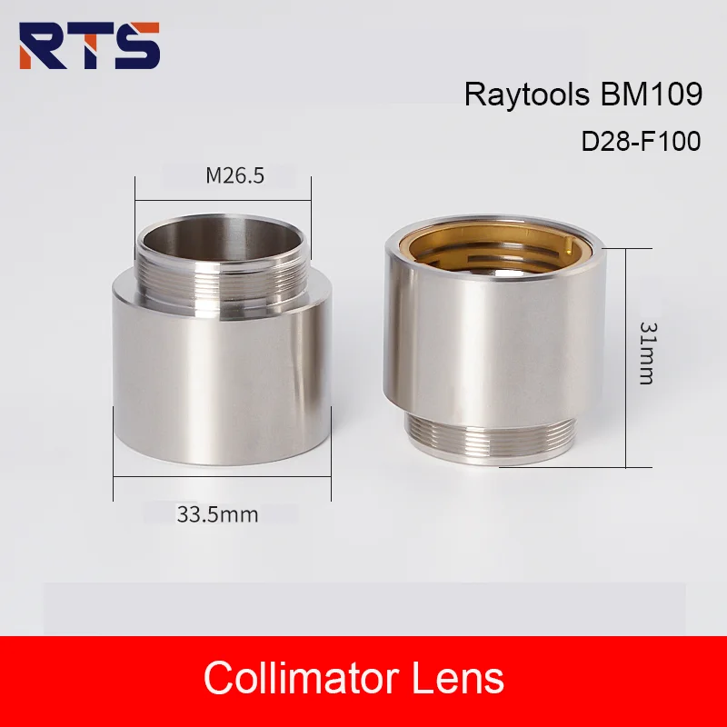 RTS BM109 Collimating & Focusing Lens D28 F100 F125mm with Lens Holder for Raytools Laser Head BM109