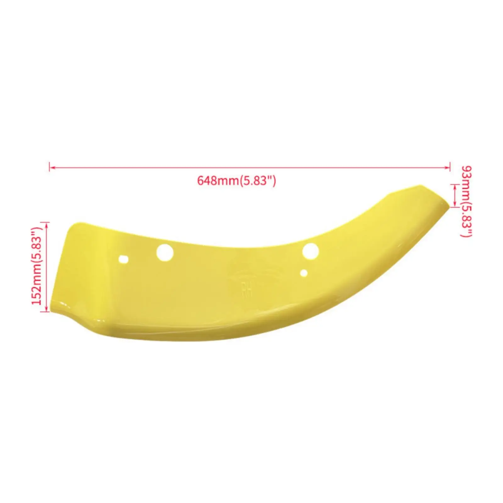 Front lip protector, screw-on front lip with screws, flat profile