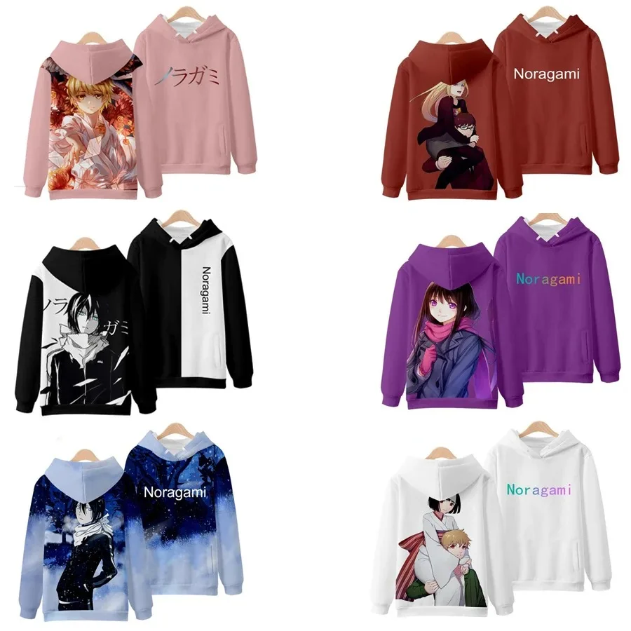 Japan Anime Noragami Cosplay Costume Stray God Yato Iki Hiyori Yukine Ebisu Kofuku Bishamon Nora Unisex 3D Hoodies Sweatshirts