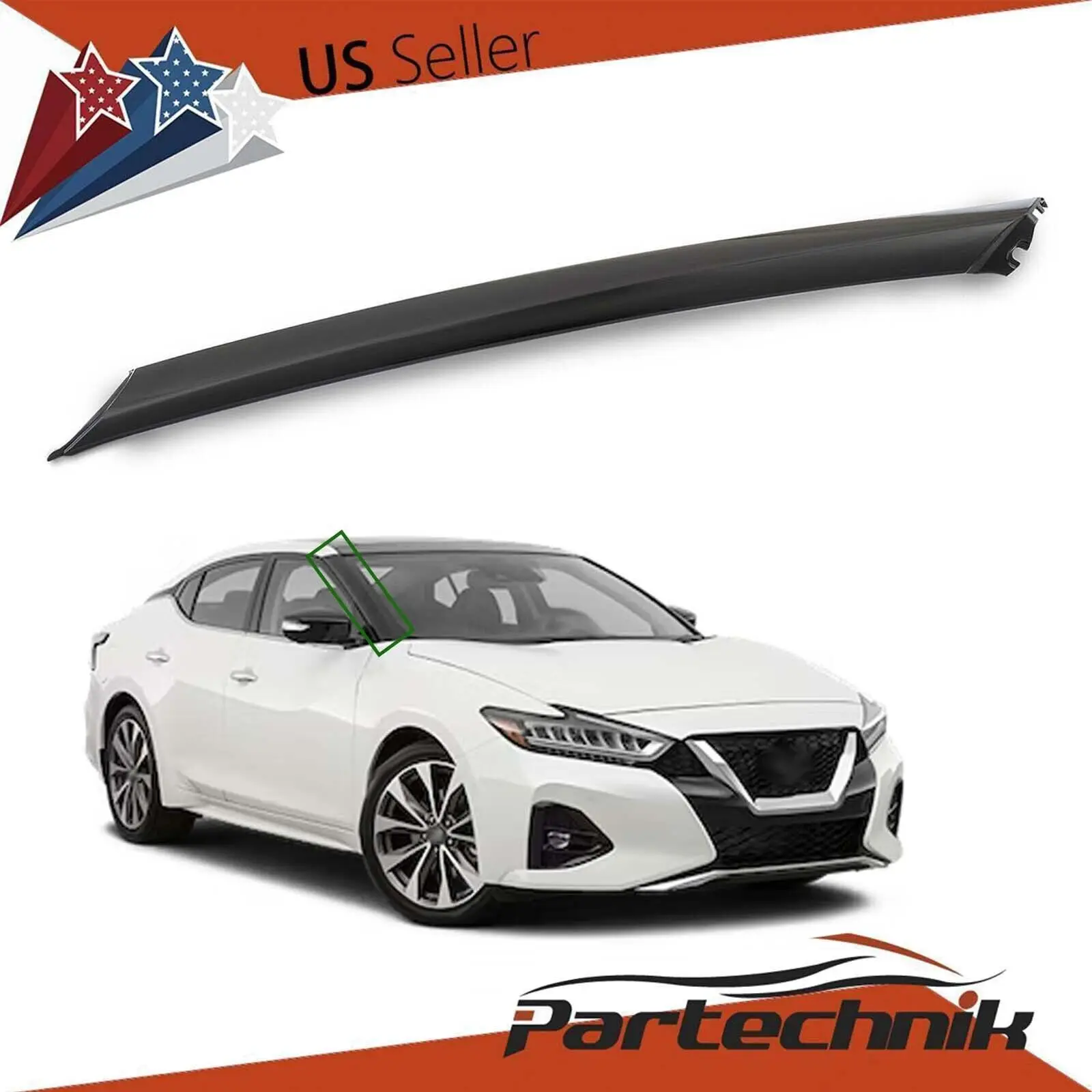 

For Nissan Maxima 2016 2017 2018 2019 2020 Windshield Molding Front Pillar Molding Passenger Side 76836-9DD0A US Warehouse