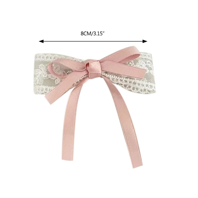 Jepit Rambut Ikatan Simpul Pita Renda Pin Rambut Malas Prancis Aksesori Penataan Rambut Wanita