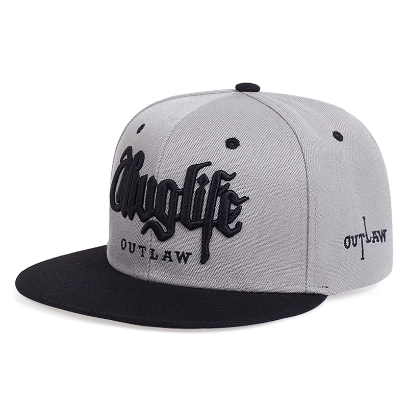 2026 New Flat Edge Hat Riot LIFE Embroidered Baseball Hat Outdoor Daily Commuting Decorative Hat Sunshade Hat Unisex Hip Hop Hat - view 4