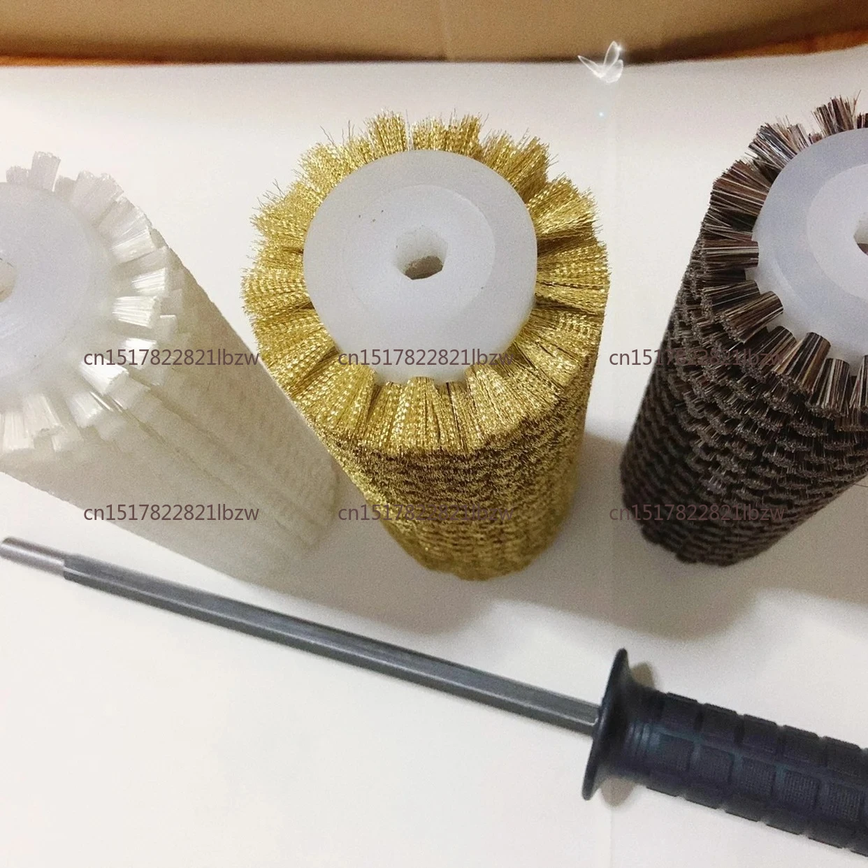 Elektrisches Ski-Rotobürsten-Set - Nylon/Pferdehaar/Kupferdraht, Snowboard-Wachsroller-Bürsten