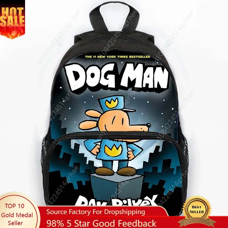 Cartoon Dogman Child School Backpack Large Capacity Girls Boys Orthopedic Kids Book Bags Dog Man Primary School Mochilas Gift