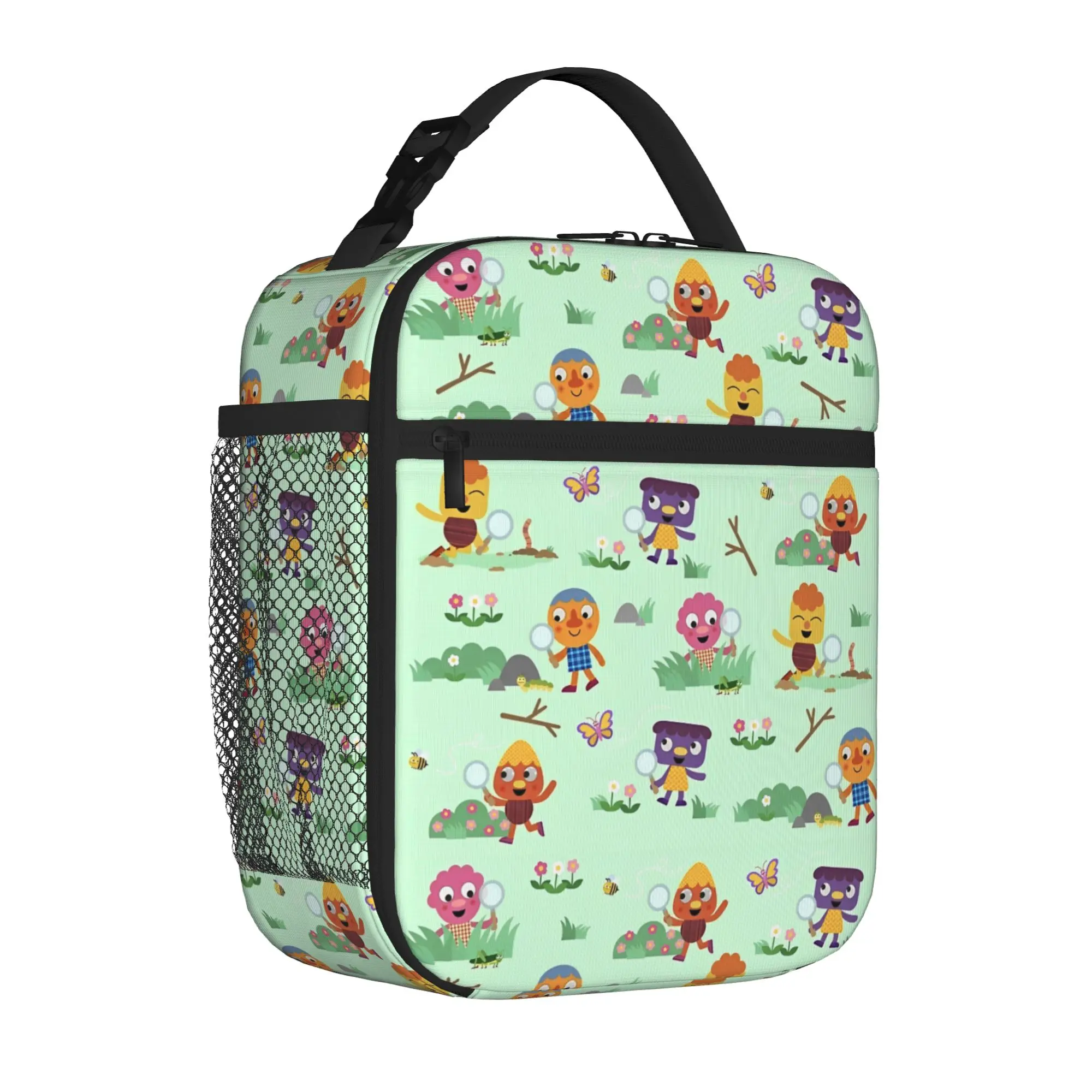 Noodle & Pals Micro Super Simple Thermal Insulated Lunch Bag Nursery Rhymes Portable Food Bag Men Women Thermal Cooler Lunch Box