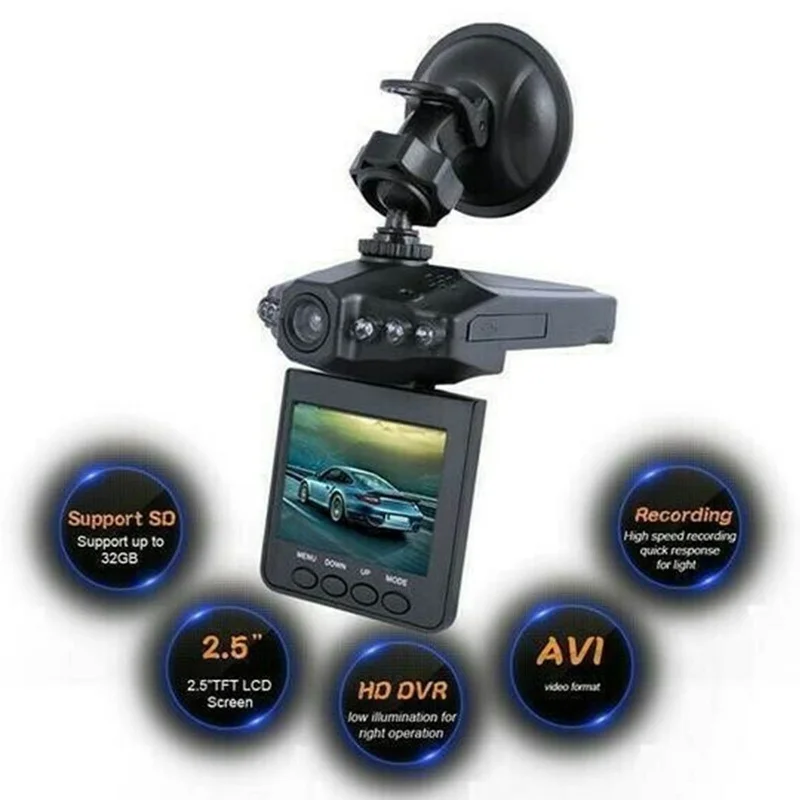 2.5Inch Wide Angle Car Dash Cam Car Driving Recorder DVR 270 Degrees Dashboard Camera LED Light Dash Cam Excellent Video