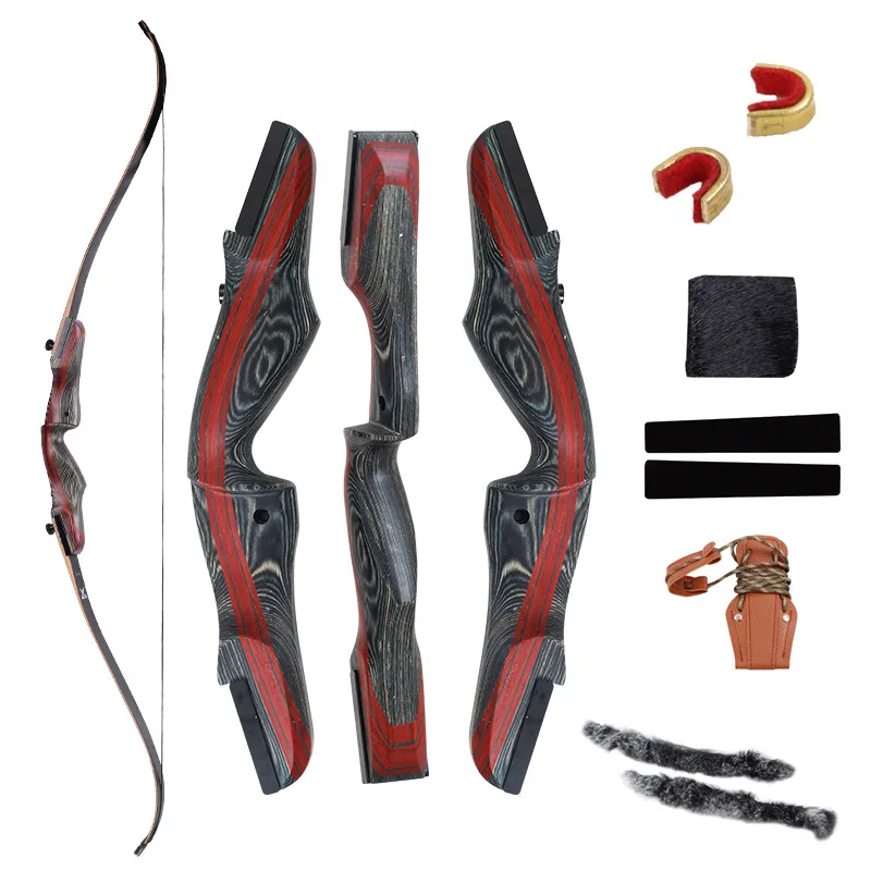 

62 Inch Takedown Recurve Bow and Arrow Set American Hunting Bow for Adults & Youth Beginner Traditional Wooden Bow 20-50lbs