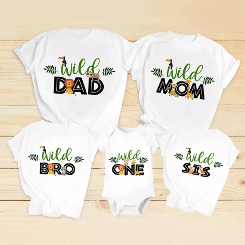 

Matching Wild One Family Shirts Wild Ones Mom Dad Bro Sis Party Clothes 1st Birthday Safari Jungle Family Look Outfits