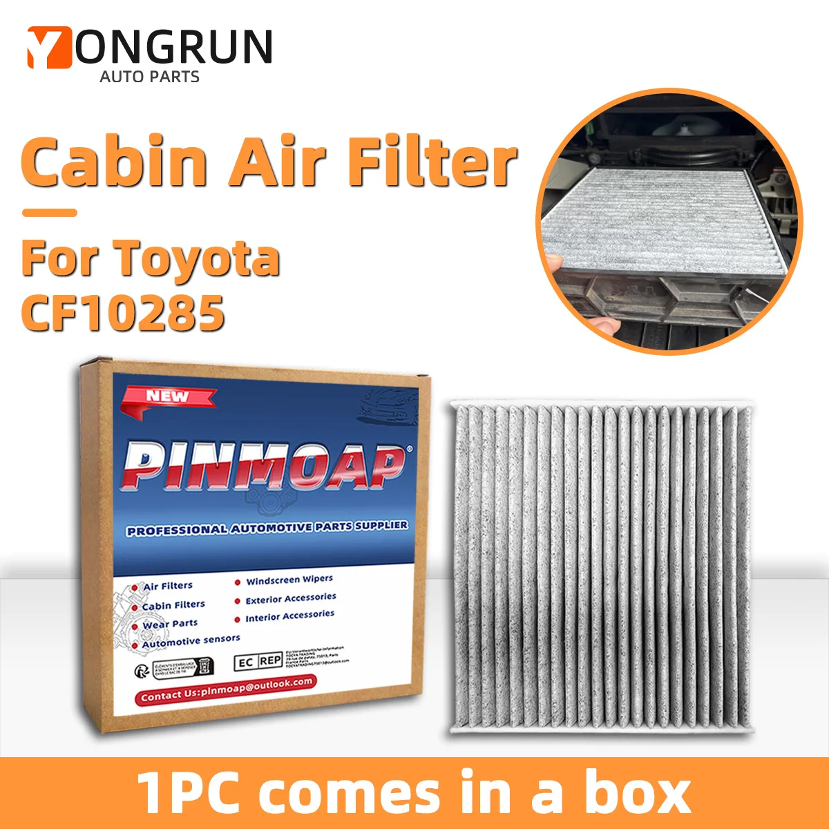  PINMOAP Auto-Innenraumfilter Passend für Toyota 4Runner Avalon Corolla Highlander RAV4 Prius Yaris CF10285 87139-02020 87139-YZZ20 – Detail 1