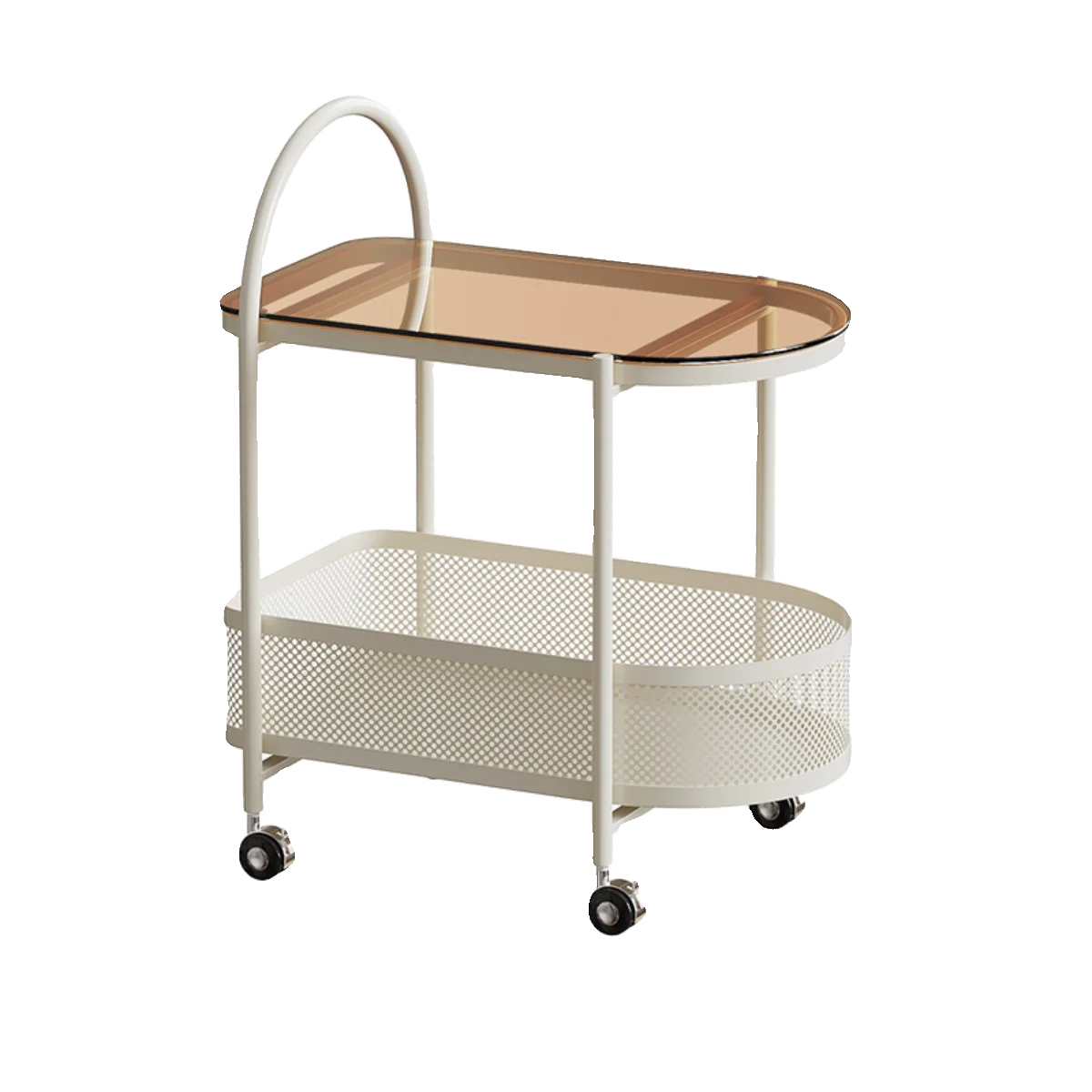 

Sofa side table removable snack trolley coffee table Internet celebrity cream wind living room side cabinet bedside table shelf
