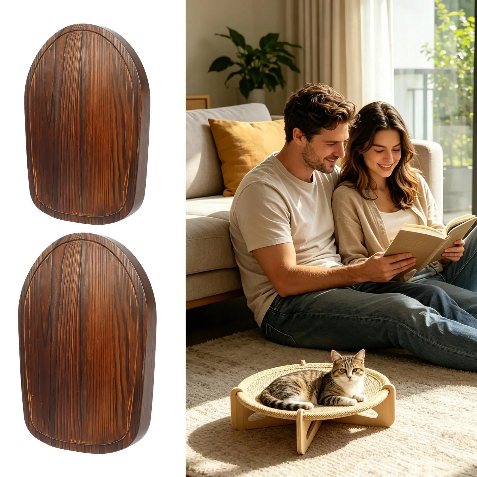 Rolling Tray For Coffee Maker Appliance Wooden Rolling Board Coffee Machine Scratch Proof Slider For Home Kitchen Countertop