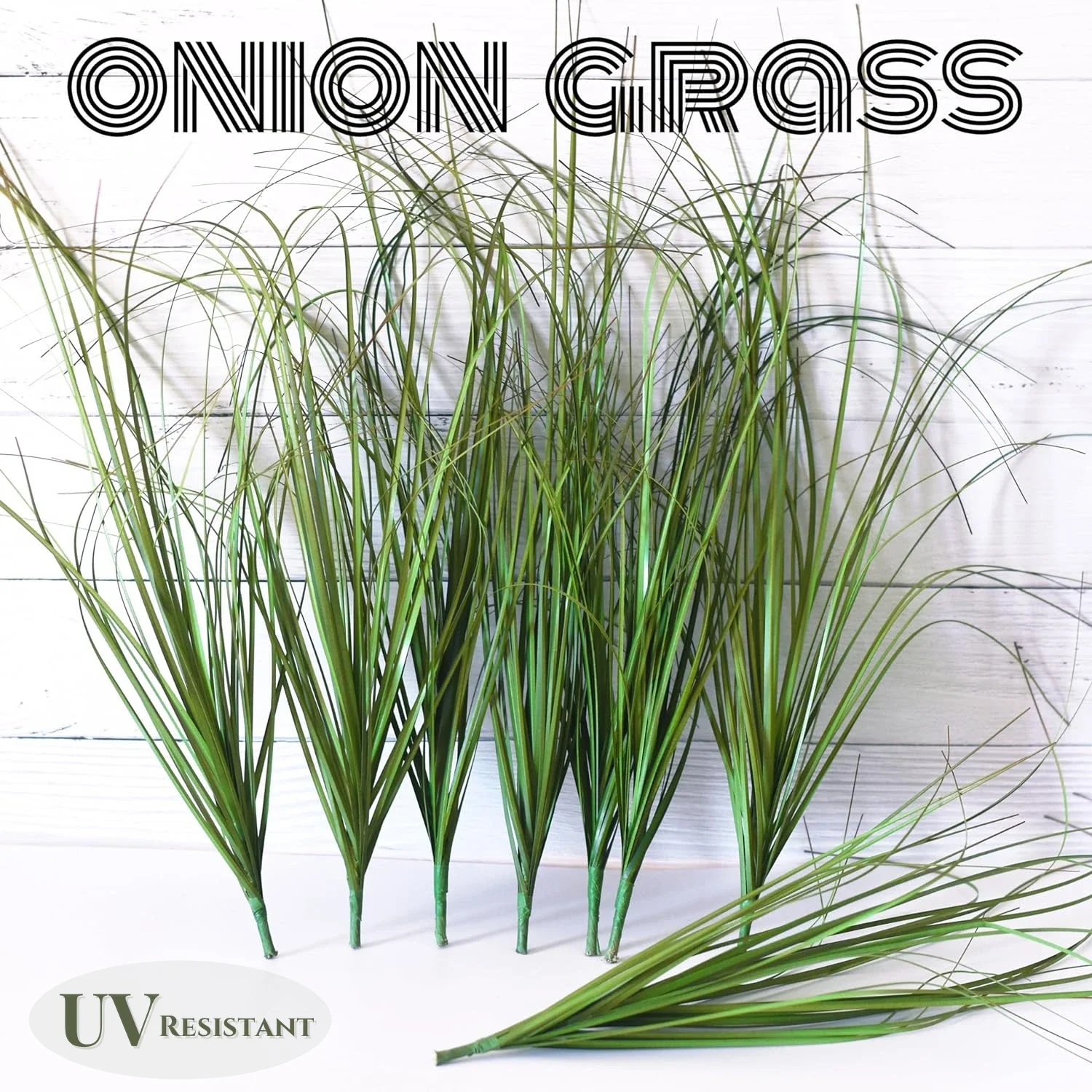 

16-48PCS UV Resistant Artificial Plants Onion Wheat Grass Greenery Stems Fake Outdoor Plants For Wedding Home Indoor Decor 47CM