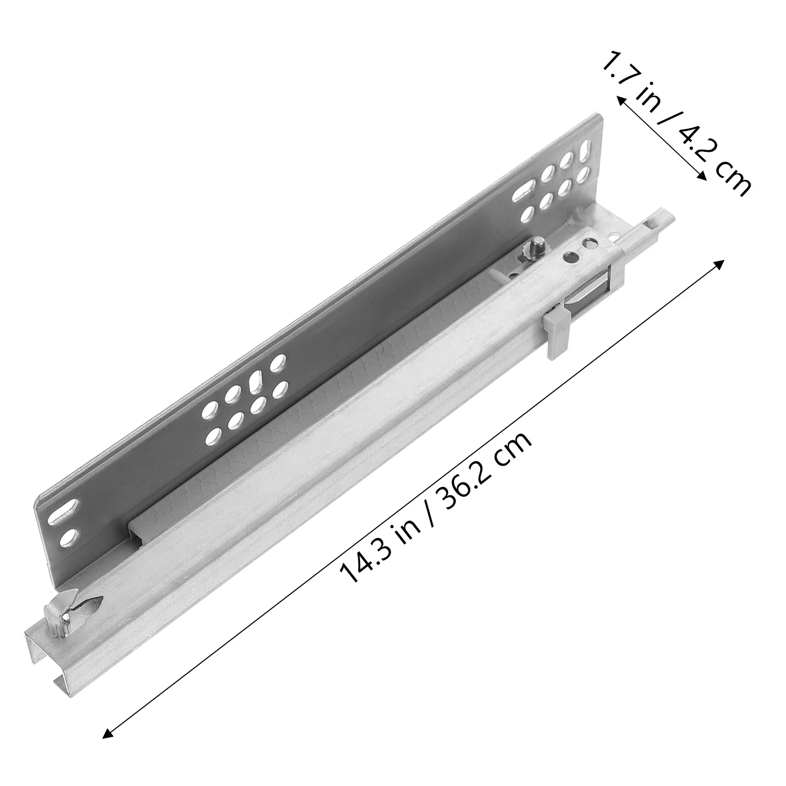 

2pcs Soft Close Drawer Slides Heavy Duty Cold Rolled Steel Replacement Dresser Slides Rust Resistant Damping Buffer Silent