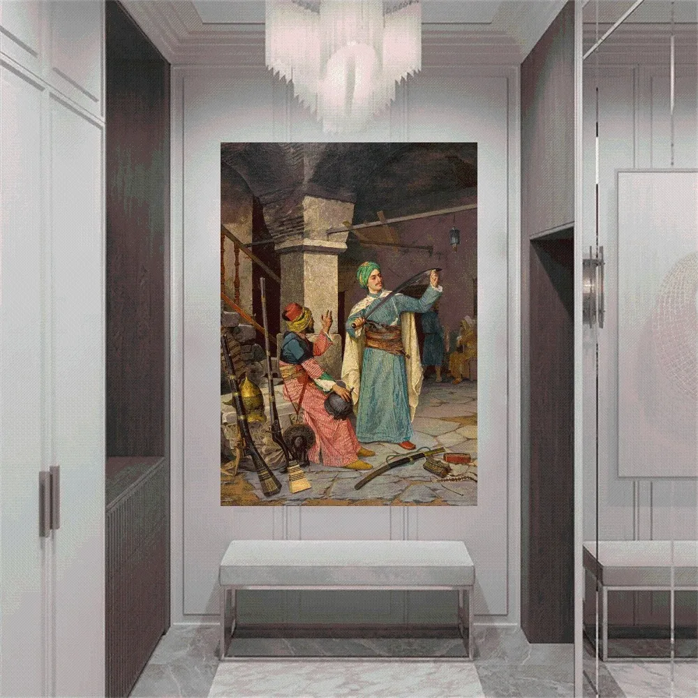 Art Painting Osman Hamdi Bey Poster Home Office study Wall Bedroom Living Room Kitchen Decoration Painting