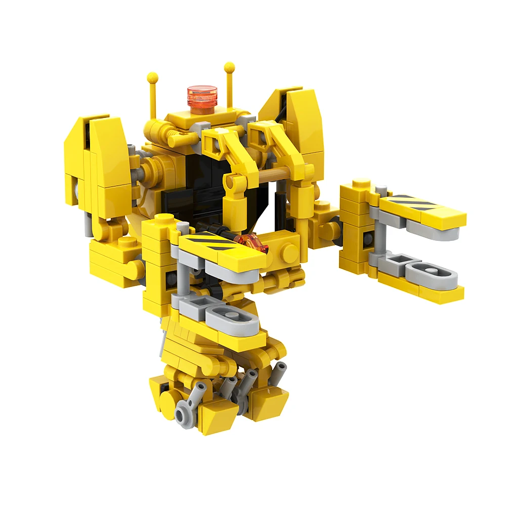 Gobricks MOC Aliens Power Loader PART V Aliens Mecha P-5000 Powered Robot Building Block Educational Toys For Birthday Gift