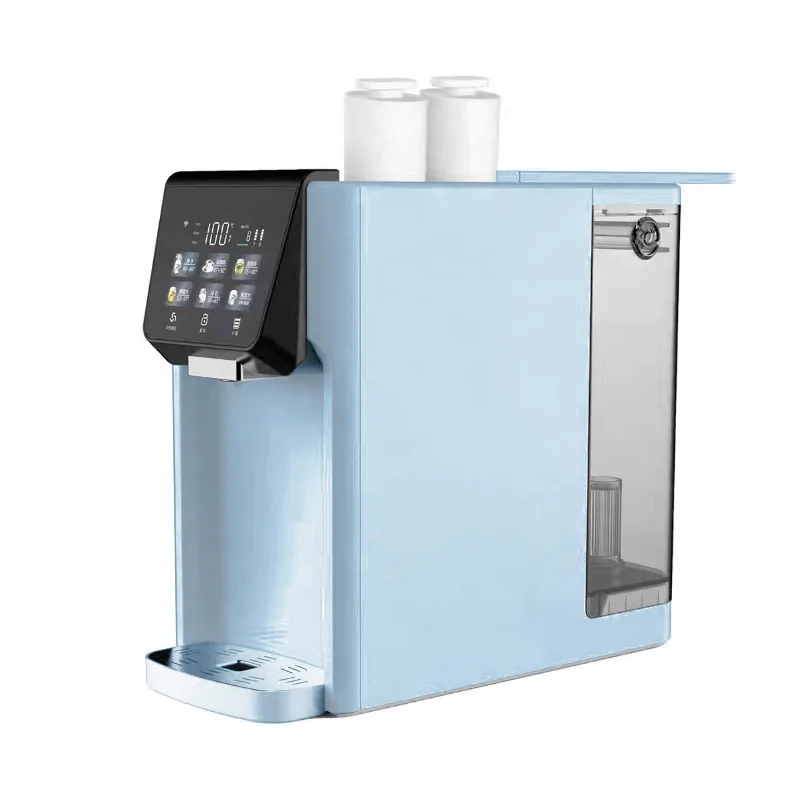 

75 Gpd Table Top Alkaline Ro Straight Drinking Instant Hot Sparkling Water Purifier with tank