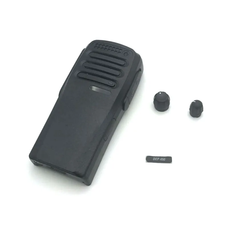 

Set Front Housing Cover Case Shell with Volume and Channel Knobs for Motorola Walkie Talkie DEP450 DP1400 XiR P3688 Radio