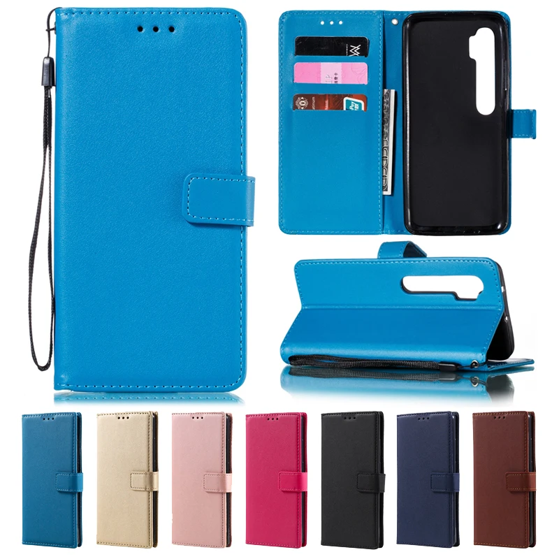 Wallet Solid Flip Leather Cover For Xiaomi Redmi 10 9 9A 9C 9T Note 12 5G 12 Pro Plus 11S 11 Pro 10 10 Pro 9 9T 9S 8 7 6 5 Pro 4