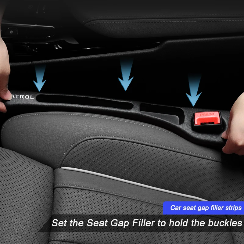 Car Seat Gap Filler Side Seam Plug Strip Leak-proof For Nissan Patrol Y60 Y61 Y62 Filling Strip Interior Decoration Accessories