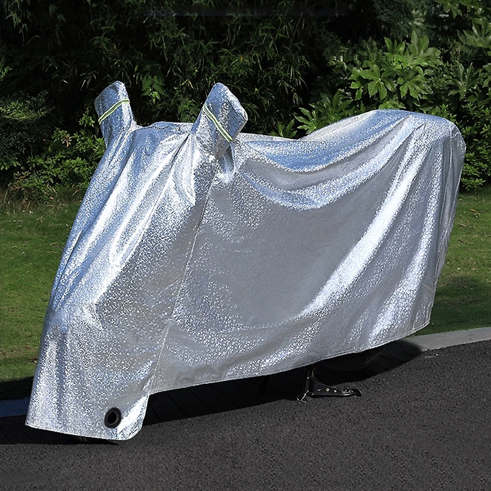 

Motorcycle Covers Universal Outdoor Autocycle Cover Anti Sun Anti Rain With Reflective Tape Safety Warning Sign For Bike Scooter