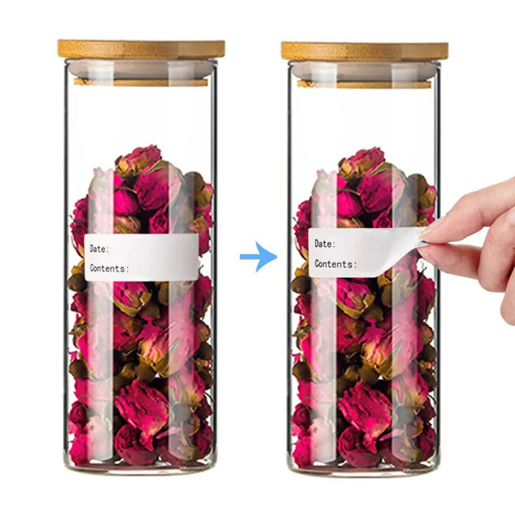 

1 Roll DIY Food Storage Label Sticker Writable Freezer Safe for Home Kitchen Restaurant Truck Jar Bottle Rotation System