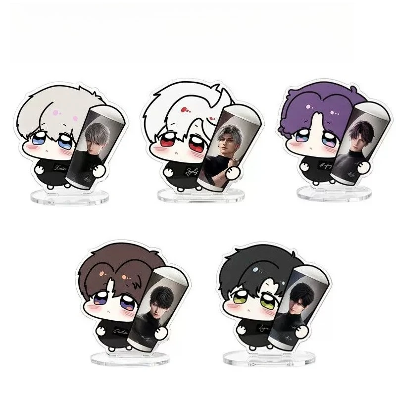 Game Love and Deepspace Xavier Zayne Rafayel Sylus Caleb Q Version Acrylic Plaque Desktop Decoration Model Plate Stand Keychain
