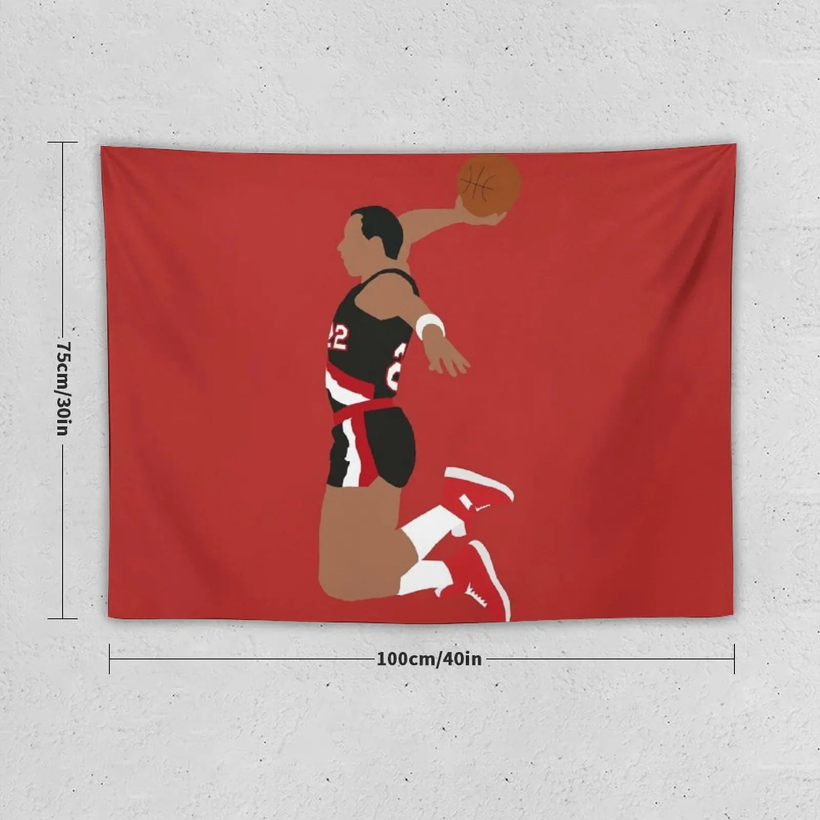 Clyde Drexler Dunk Tapestry Decoration For Rooms Bed Room Decoration Kawaii Room Decor Tapestry