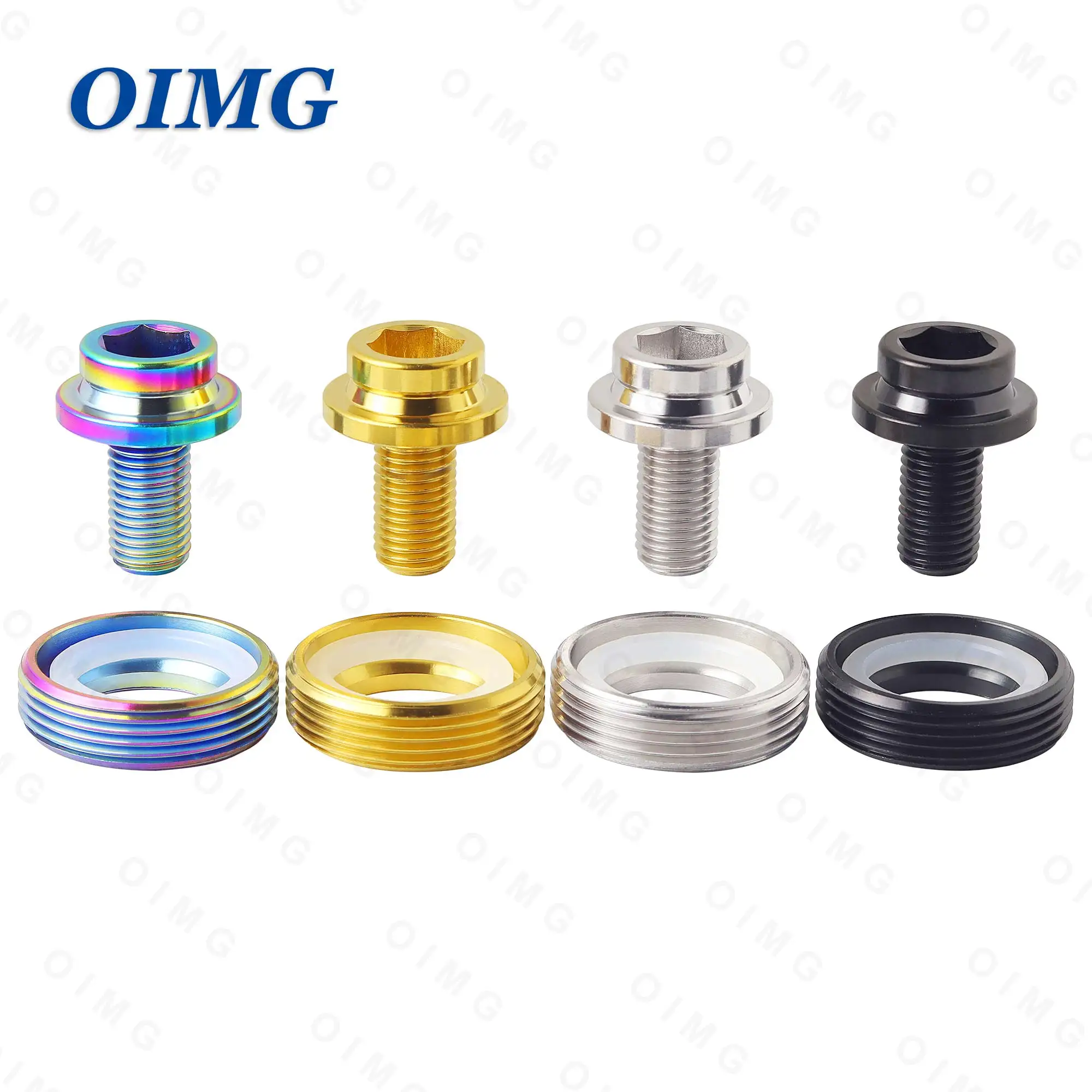 Titanium M8X15mm Crank Cap Bottom Bracket Axle Screw Center Shaft Crankset Fixing Bolts for Bike Cover Square Hole Crankarm Bolt