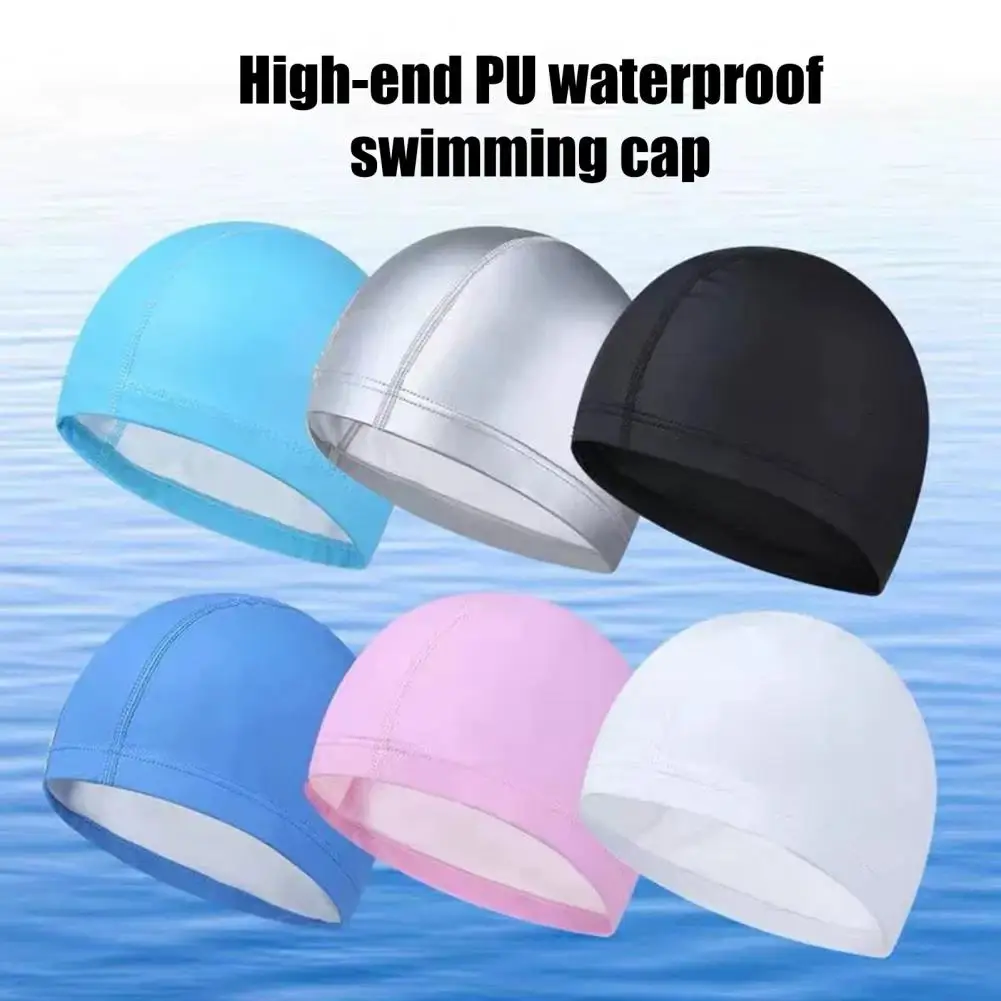Adults Swimming Cap 2pcs Adult Swim Caps Set Water-resistant Elastic Swimming Hats Breathable Long Short Hair Pool for Men