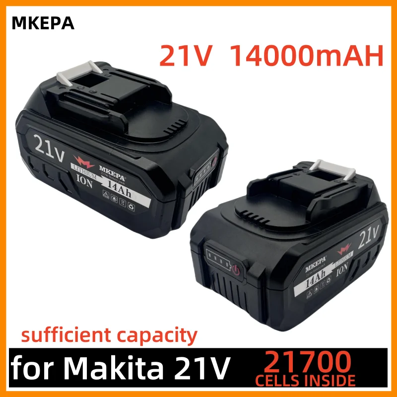 

21v 14000mAh 21700 Rechargeable Lithium Battery for Brushless Chainsaw Electric Drill Electric Wrench for Makita 21V B series