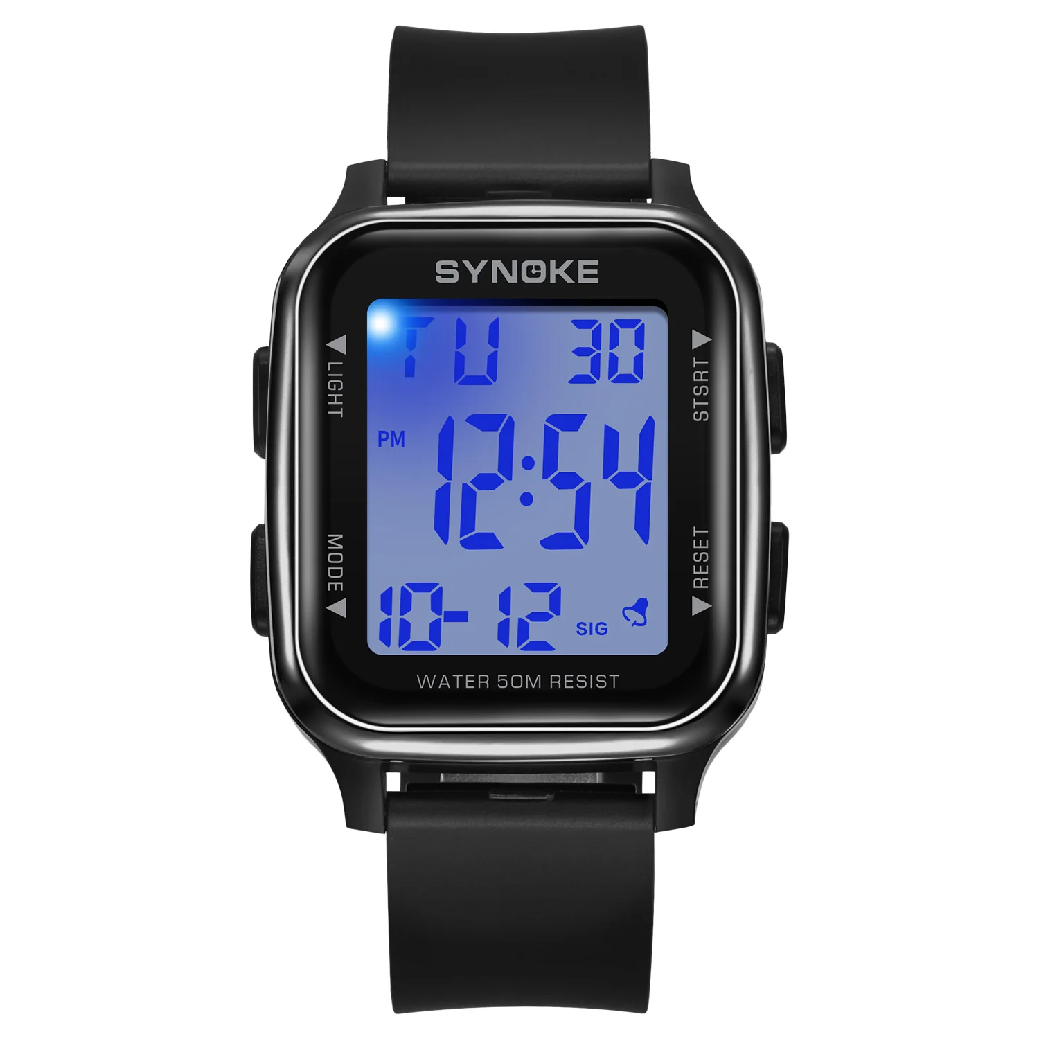 Watch Men Black Sport Digital Watches Waterproof For Men Large Screen Display Watch reloj hombre