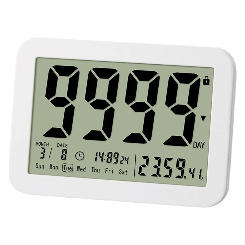 Digital Countdown Days Timer Clock 9999-Days Count Down Days Timer with Strong Back Electronic Countdown Timer