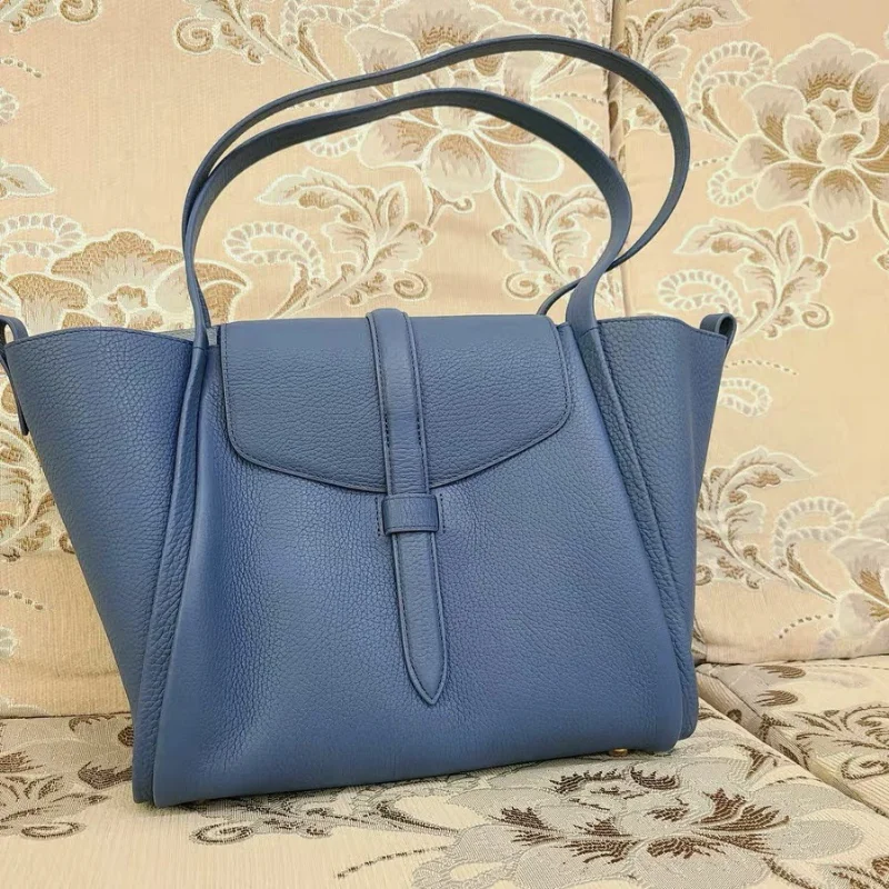 Vegetable Basket Tote Bag Female Designer Large Capacity Leather Handheld Shoulder Bag 2023 Summer New Composite Leather