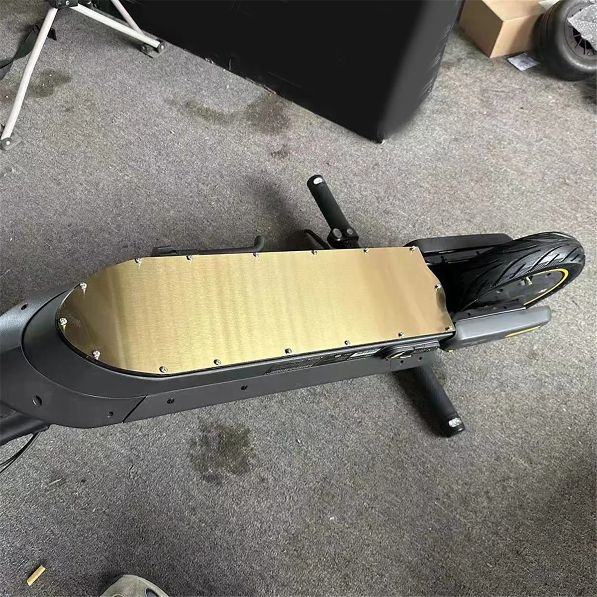 A48I For Ninebot Max G2 Stainless Battery Bottom Cover Electric Scooter Chassis Shield Protection Cover Repair Parts Gold